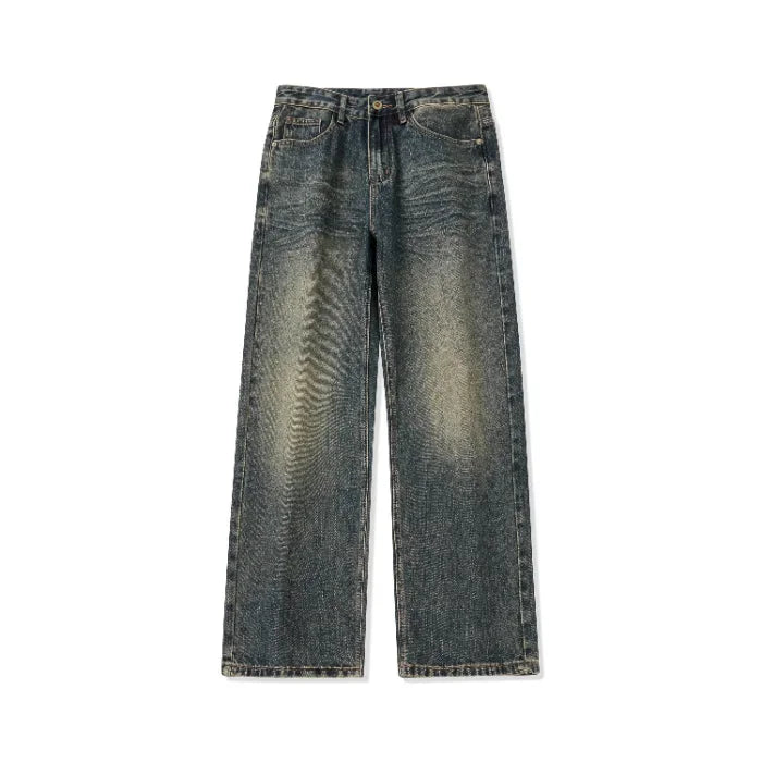 mens streetwear fashion loose casual plus size straight wide leg denim baggy jeans pants boyfriend jeans trousers unique jeans style 2820