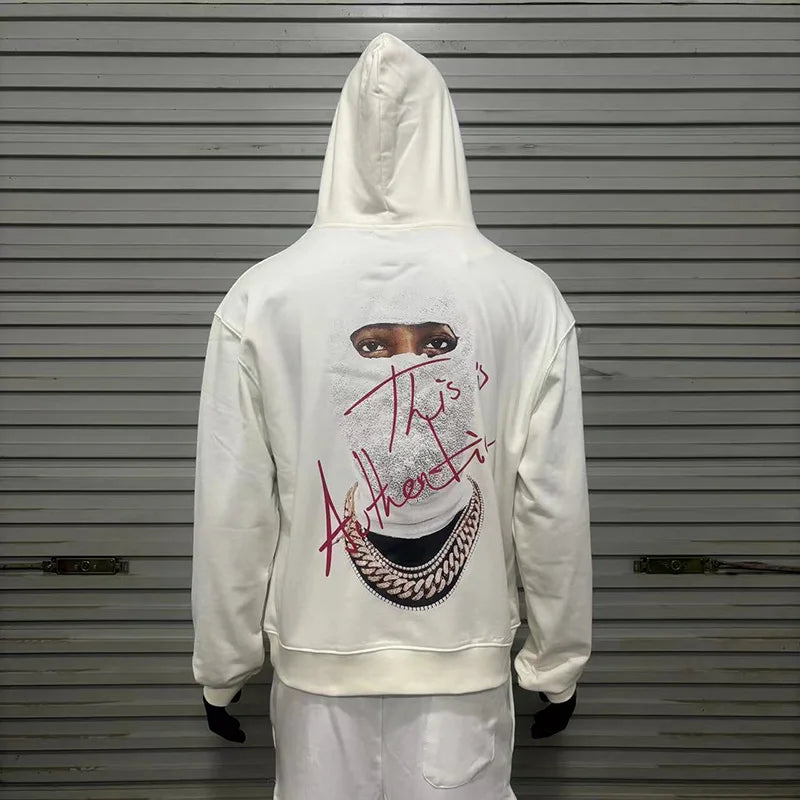 Black Rice White IH NOM UH NIT Hoodies Roses Masked Men Printing Loose Casual Lovers Men Woman Pullover Sweatshirts Street King Limited
