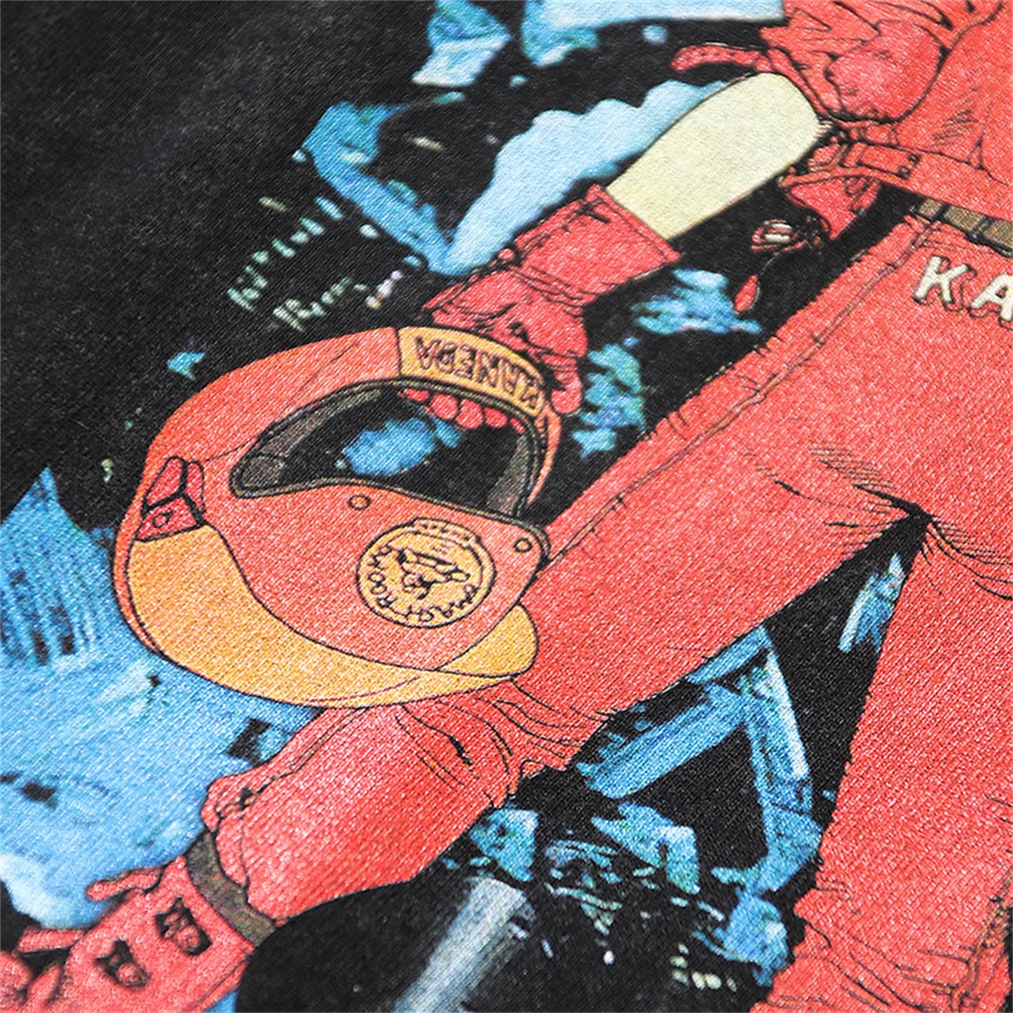Summer Vintage Retro Anime Print High-Street Hip-Pop Cotton Washed Tops T-Shirt Street King Limited
