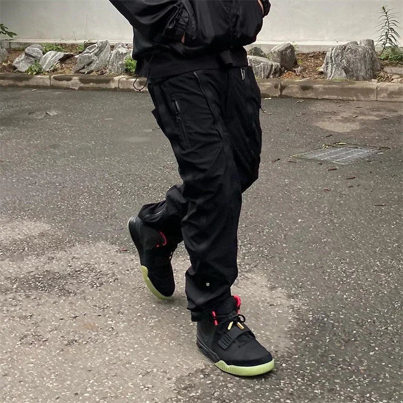 undermycar functional strap high street pure cotton pants urban fashion pants