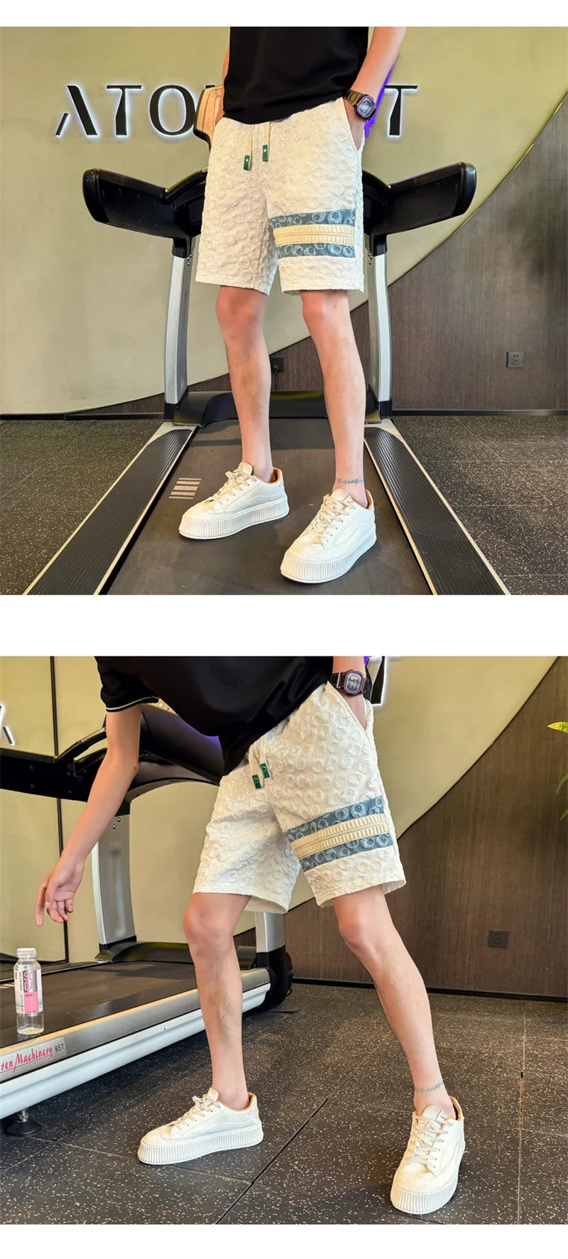 summer foam print shorts men y2k streetwear pleated baggy bermudas para hombre hip hop fashion vintage casual short pants unique shorts style 3341