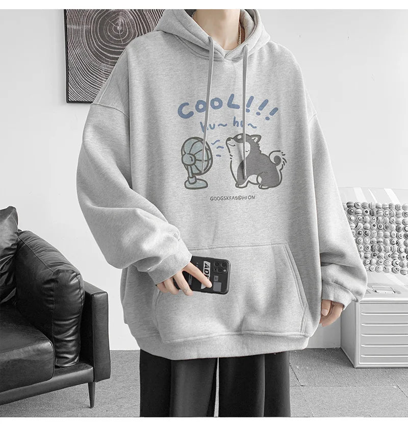 Cool Cartoon Cat Graphic Print Hoodies For Men Y2K Streetwear Clothes Hip Hop Fashion Hooded Sweatshirts Loose Pullover Hoody Street King Limited