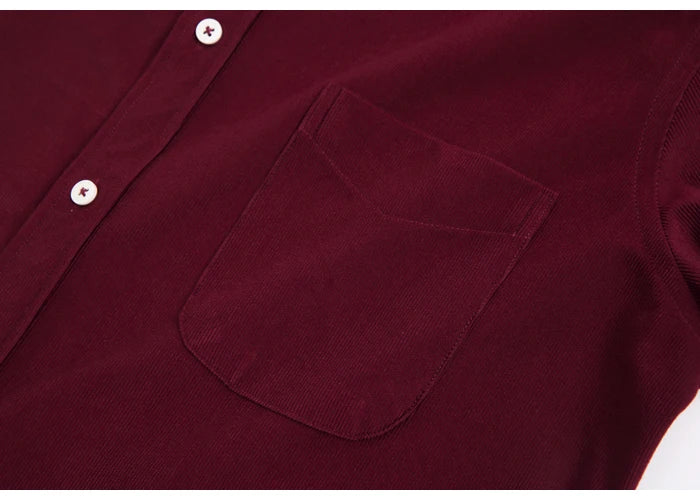 Streetwear Japan Style Mens Fashion Long Sleeve Corduroy Shirt Single Patch Pocke Japan Style Mens Fashion Long Sleeve Corduroy Shirt Single Patch Pocket Comfortable Work Casual Standard Fit Button Down Shirts Fashion Sweater Jacket With Graphic Design For Men