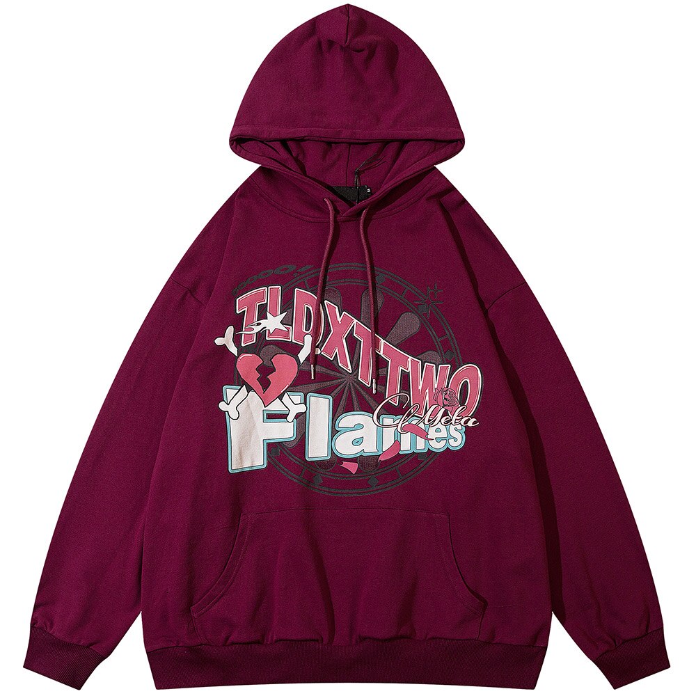 "Bone Broken" Unisex Men Women Streetwear Graphic Hoodie Daulet Apparel