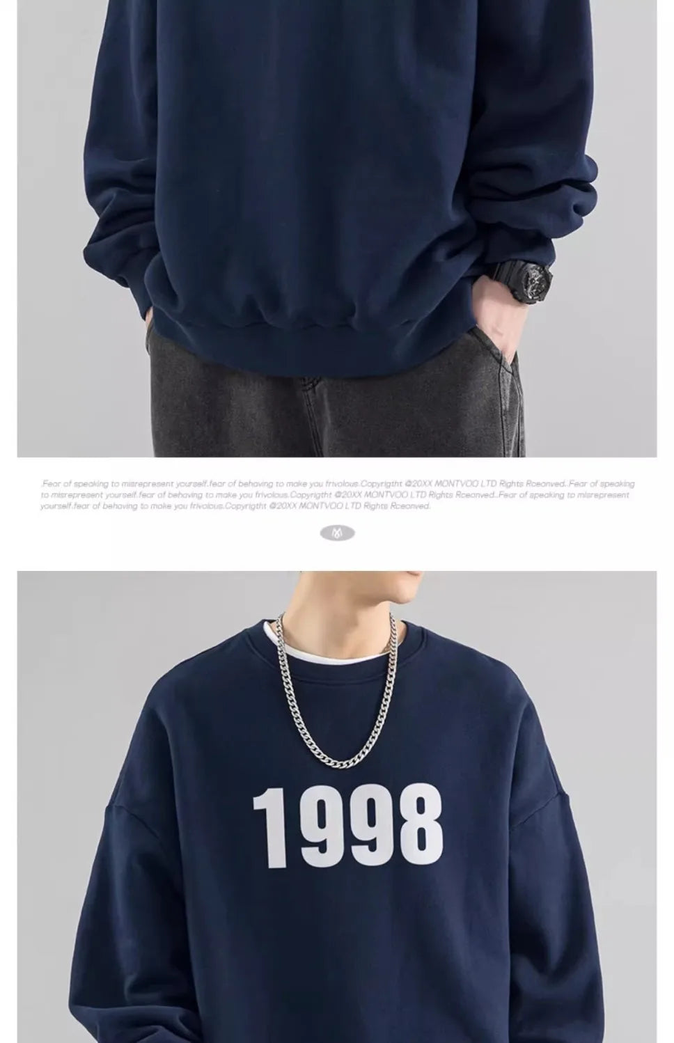 Trendy Korean Personality Simple Retro Sweatshirt for Boys 2024 New Spring and Autumn Ins American Sports Personality Youth Tops Street King Limited