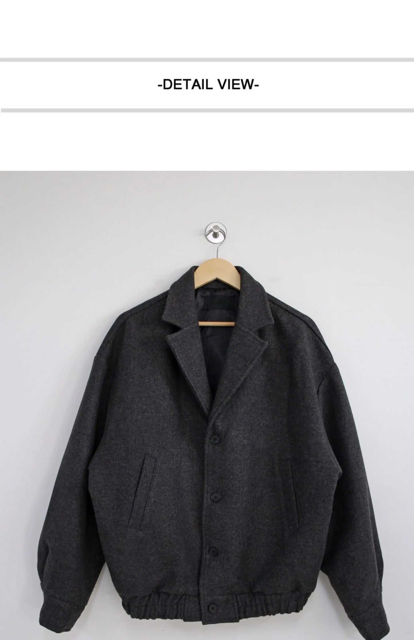 2024 loose casual mens solid color jacket fashion daily commuting windproof short woolen coat thickened warm unique shorts style 326