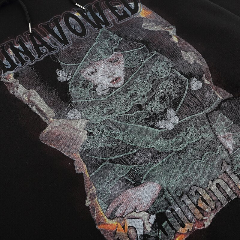 "Bow Down" Unisex Men Women Streetwear Graphic Hoodie Daulet Apparel