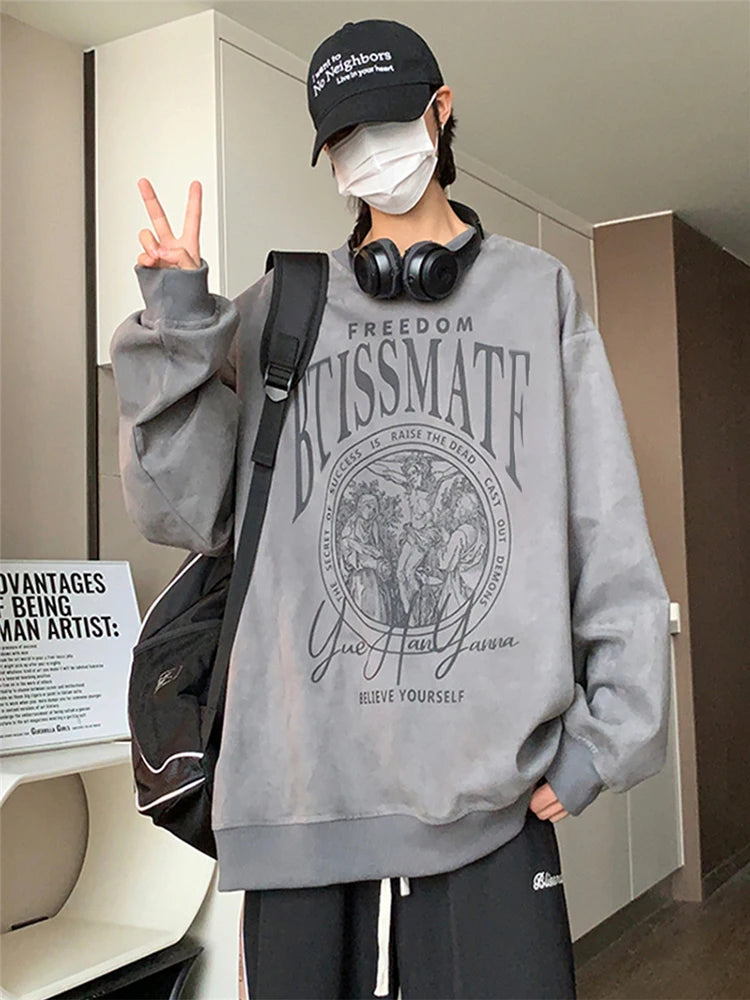 Vintage Fall Oversized Hoodie High-Street Essential
