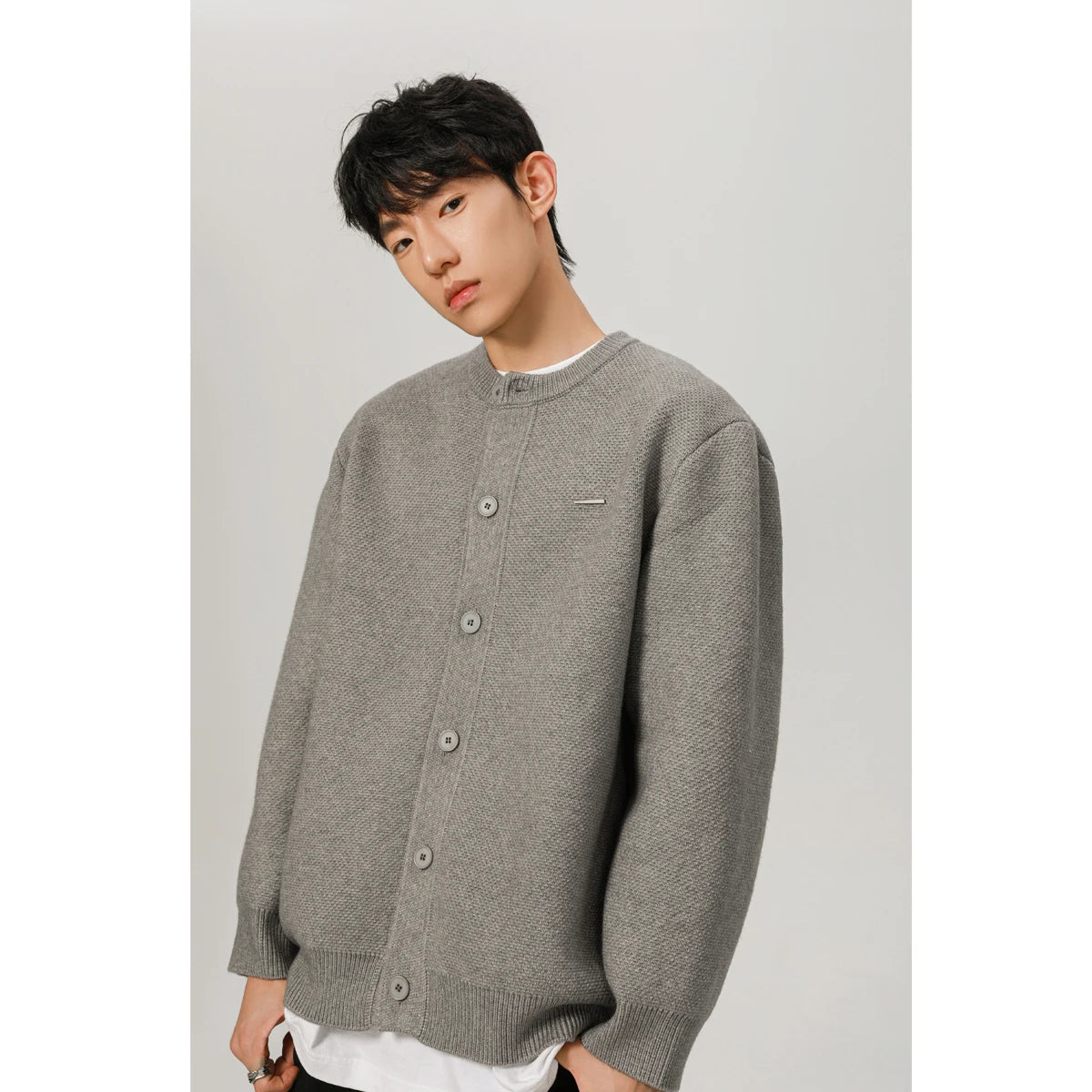 900G High Quality Thicken Baseball Cardigan Sweater Men Fashion Loose Causal Knitted Sweater Coat Cityboy Jumper Jacket Street King Limited