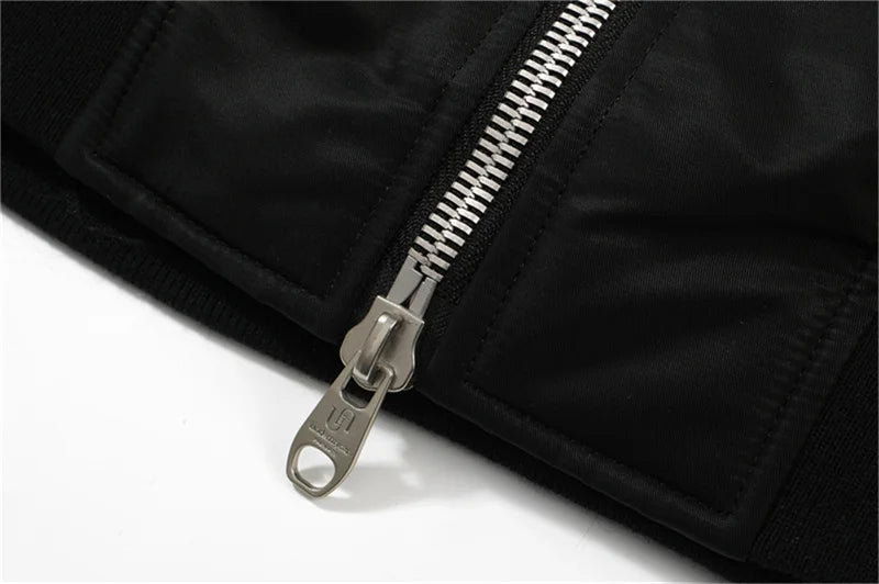 undermycar 2023 new high street fashion brand high quality multi pocket flight jacket cotton coat black unique default style 3628