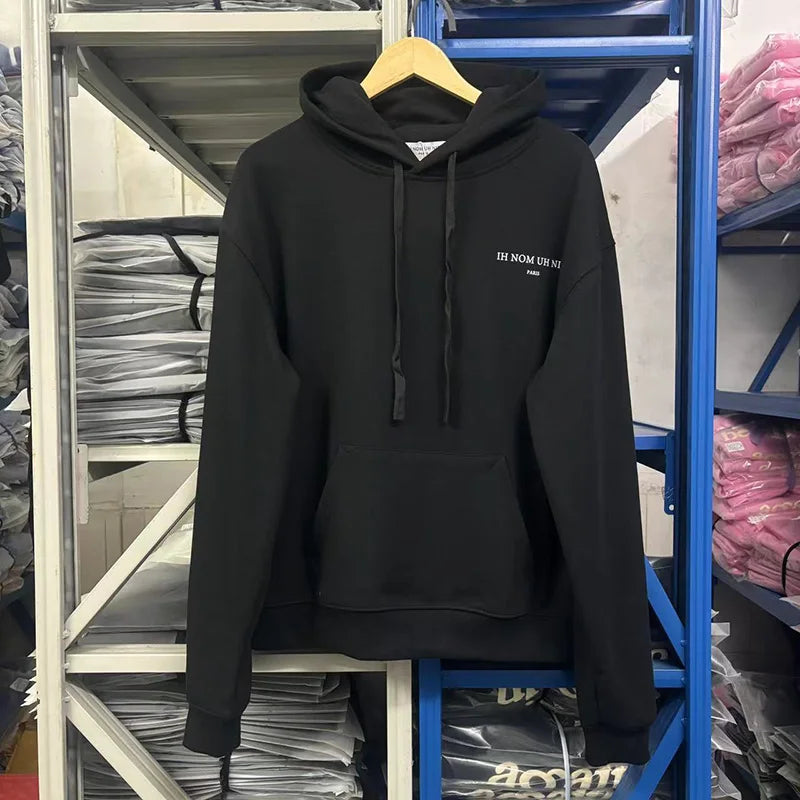 Black Rice White IH NOM UH NIT Hoodies Roses Masked Men Printing Loose Casual Lovers Men Woman Pullover Sweatshirts Street King Limited