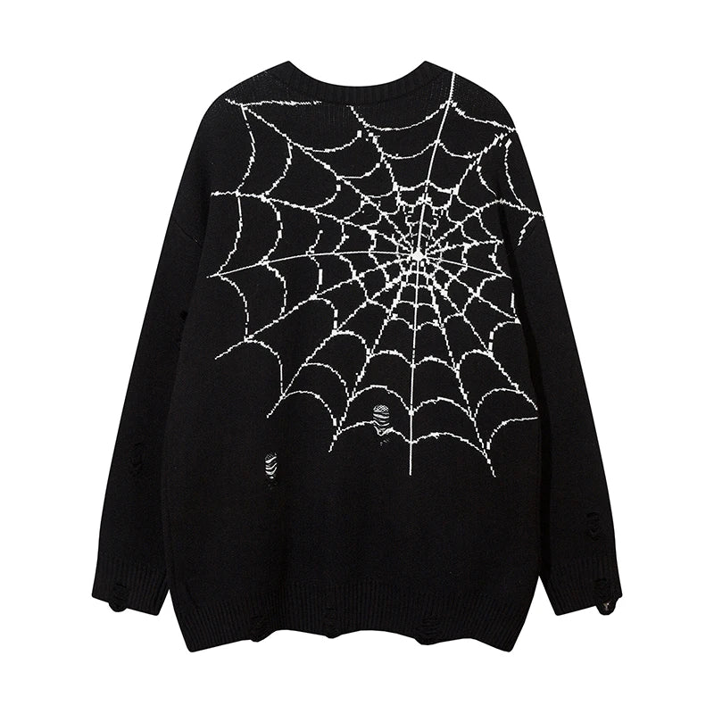 Hip Hop Knitted Sweater Mens Winter O-neck Harajuku Pattern Pullover Streetwear Casual Loose Pullover Sweaters Jumper Knitwear Street King Limited