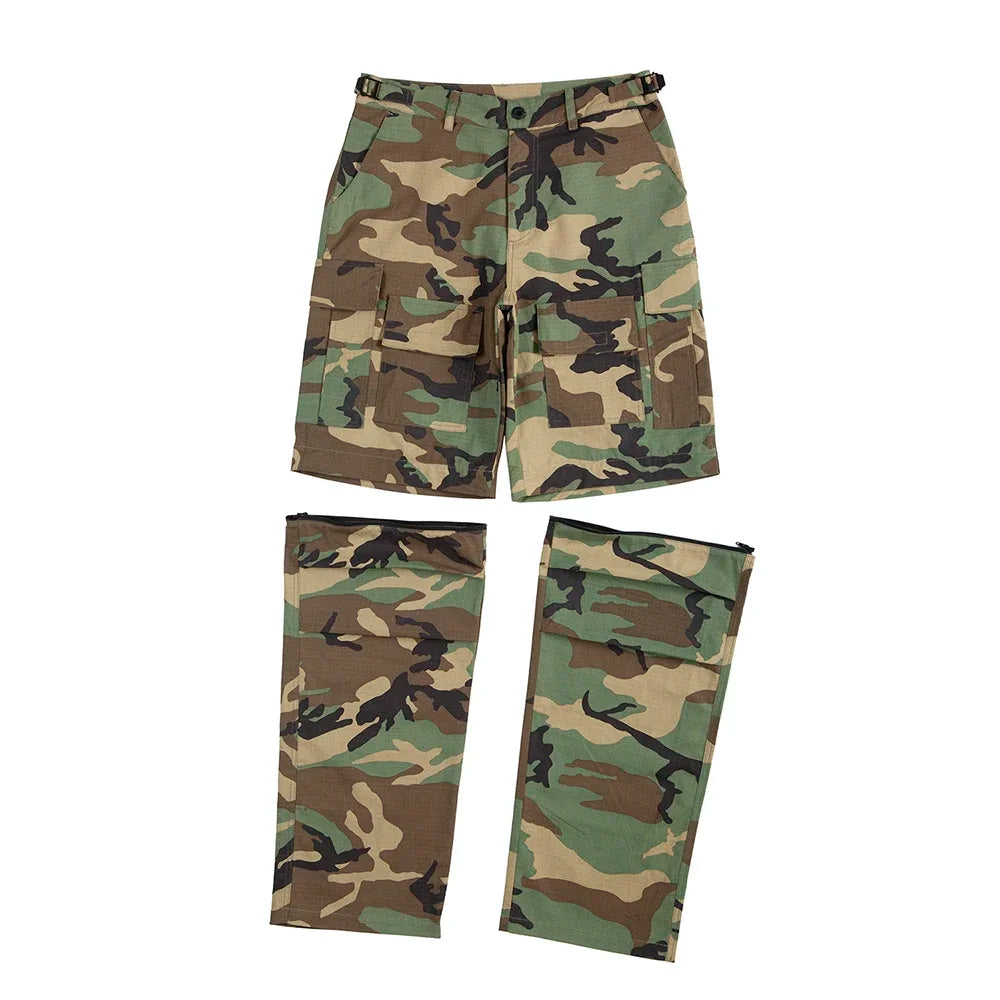 y2k knee detachable multi pockets camouflage cargo pants mens streetwear patchwork baggy overall ropa hombre oversized trousers unique cargo style 2388