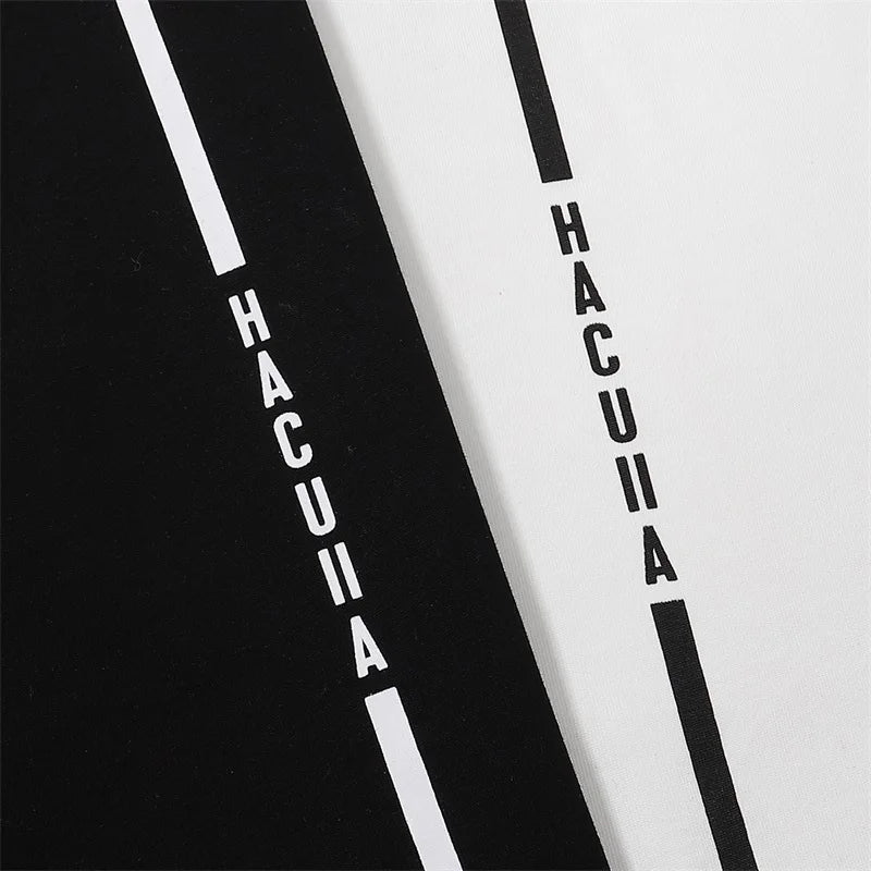 New HACULLA T-shirt Men Woman Chaopai Graffiti Street Art Printing Summer Loose Casual O-Neck Cotton Top Tees Street King Limited