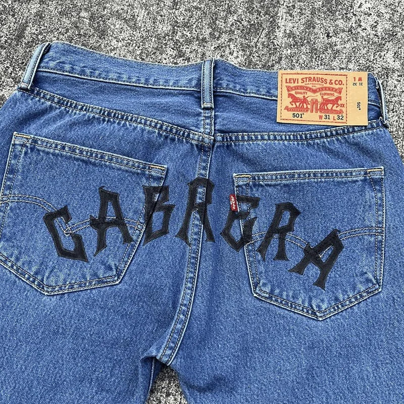 Y2K Harajuku Next Drop Streetwear Jeans for Men Wide Trouser Graphic New Women High Waist wide leg Pants y2k men clothing Street King Limited