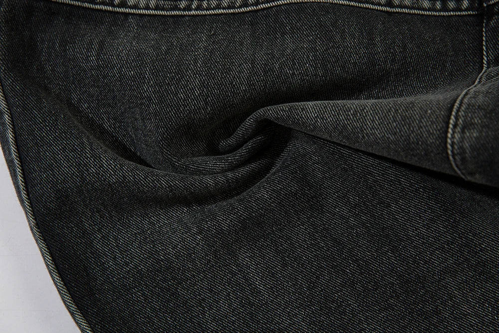 multi pockets embroidery washed baggy jeans for men and women straight ropa hombre casual cargo pants oversized denim trousers unique cargo style 4305