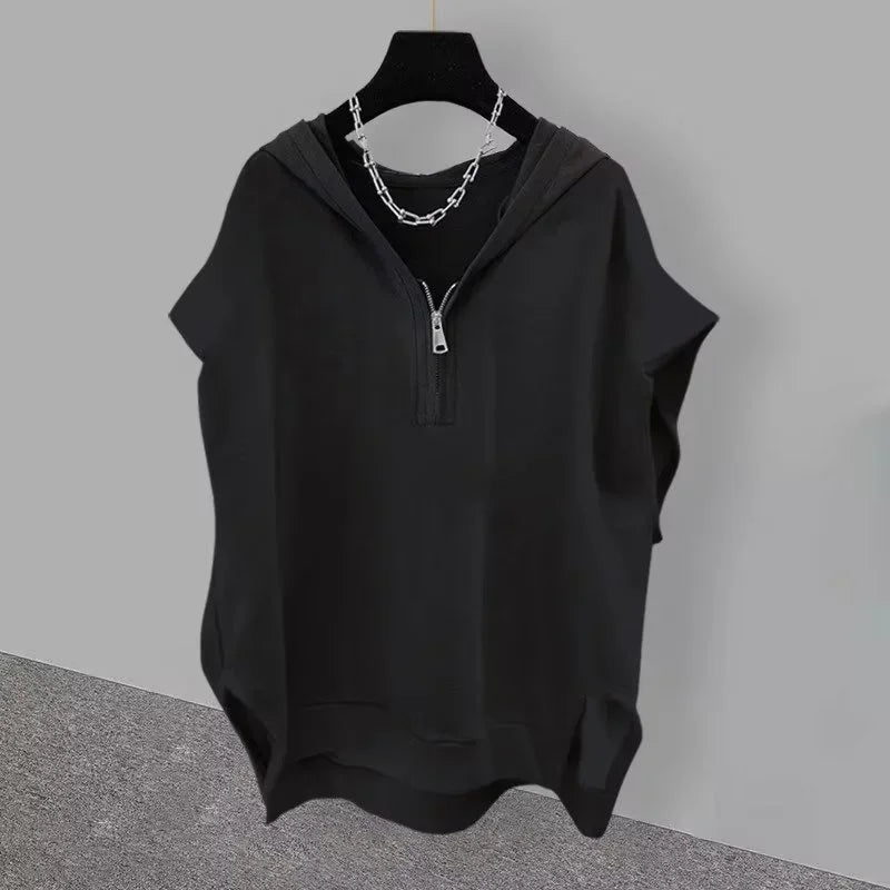 Techwear inspired Y2K tee – sadcore oversized print street fit