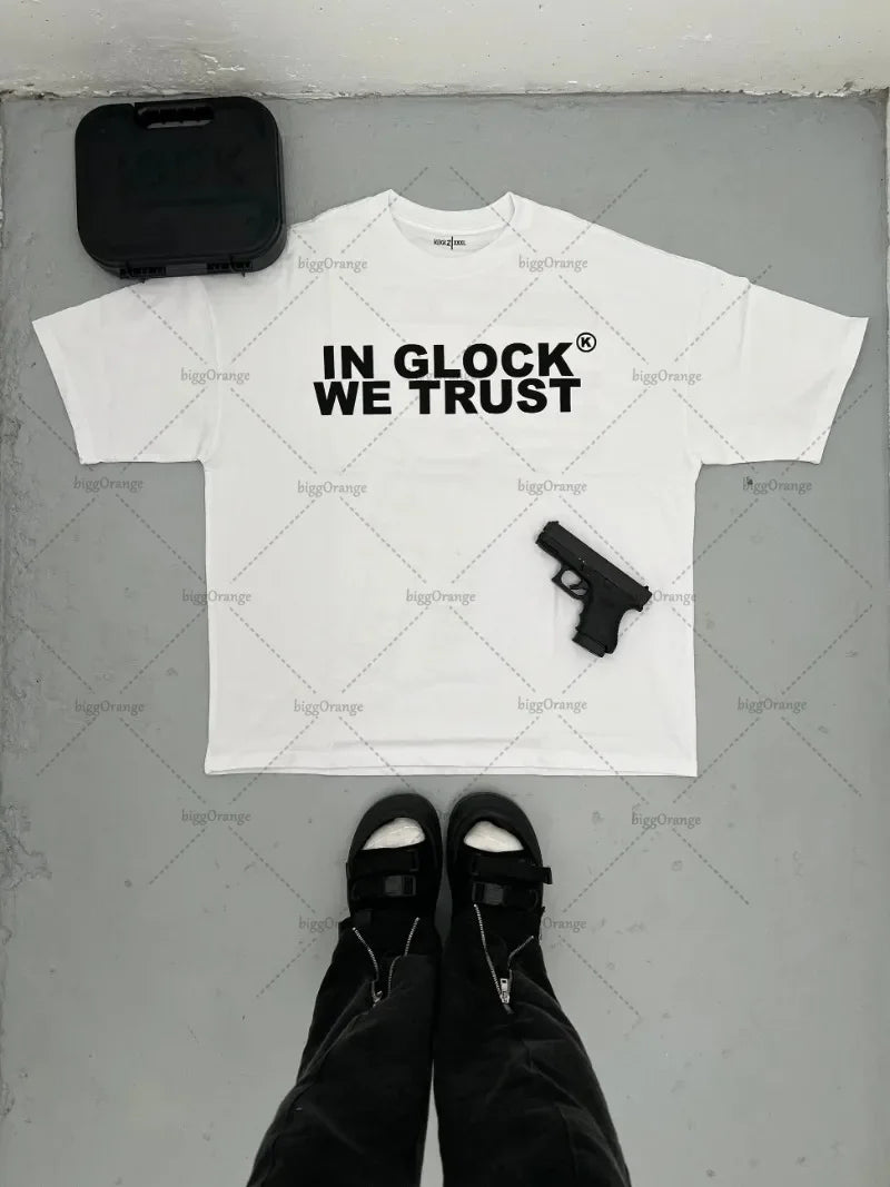 y2k Street Hip Hop Goth Letter Pattern Oversized T-Shirt Men's Retro Casual Versatile Short Sleeve Loose Round Neck Top Women Street King Limited