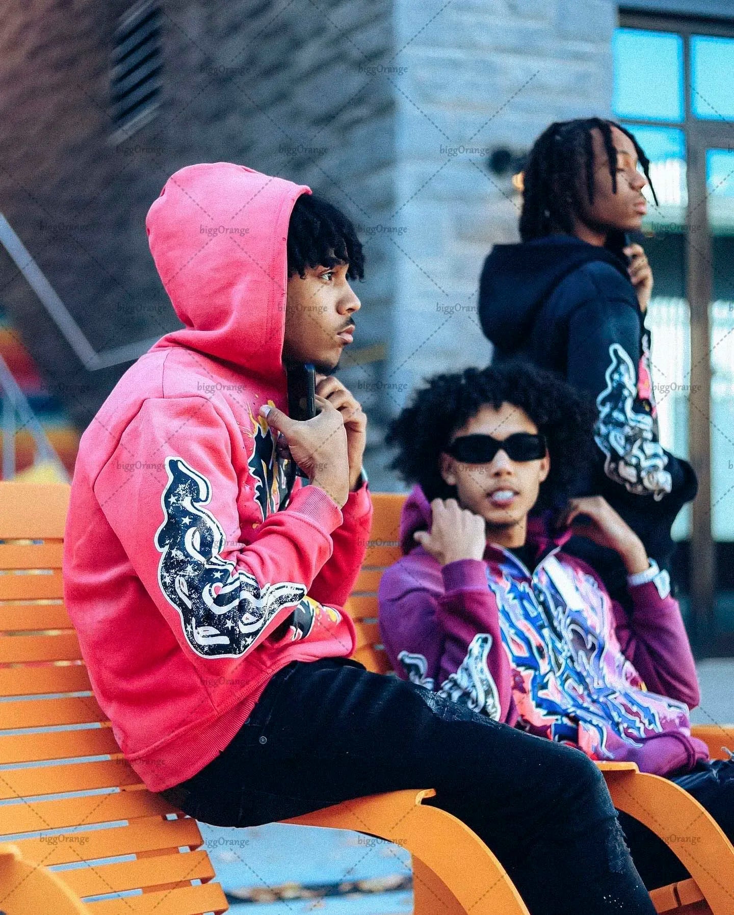Fashion Trendy Color Letter Printed Oversize Hoodie Men's Y2K Spring and Autumn Retro Loose Pullover Sweatshirt Women's Street King Limited