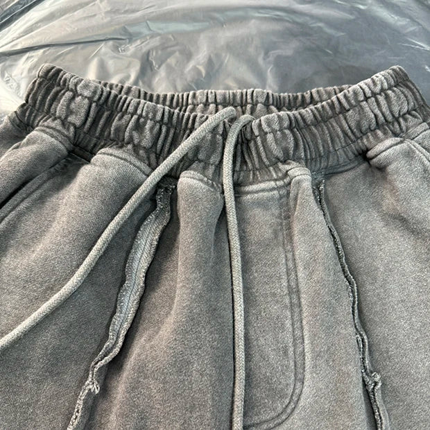 New 2024 Novelty High THUG CLUB Old Washed Rhine Stone Heavy Skateboard Street Cotton Casual Shorts Kanye Hip-hop Parkour #U46 Street King Limited