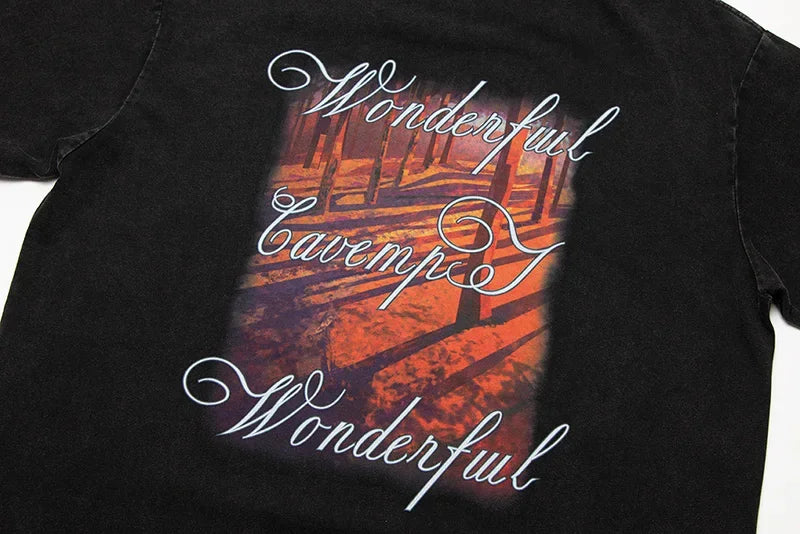 High Quality 2024 CAVEMPT Crewneck Short Sleeve Men Woman Casual Top Tee Classic Outdoor T-shirts Street King Limited