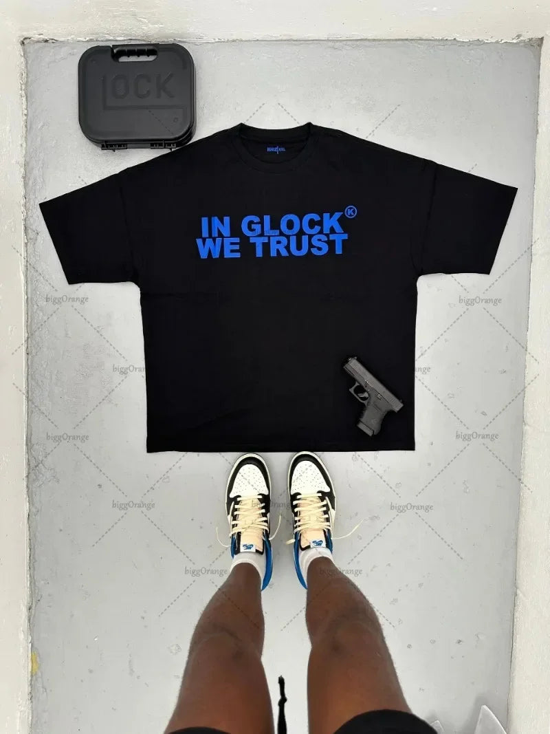y2k Street Hip Hop Goth Letter Pattern Oversized T-Shirt Men's Retro Casual Versatile Short Sleeve Loose Round Neck Top Women Street King Limited