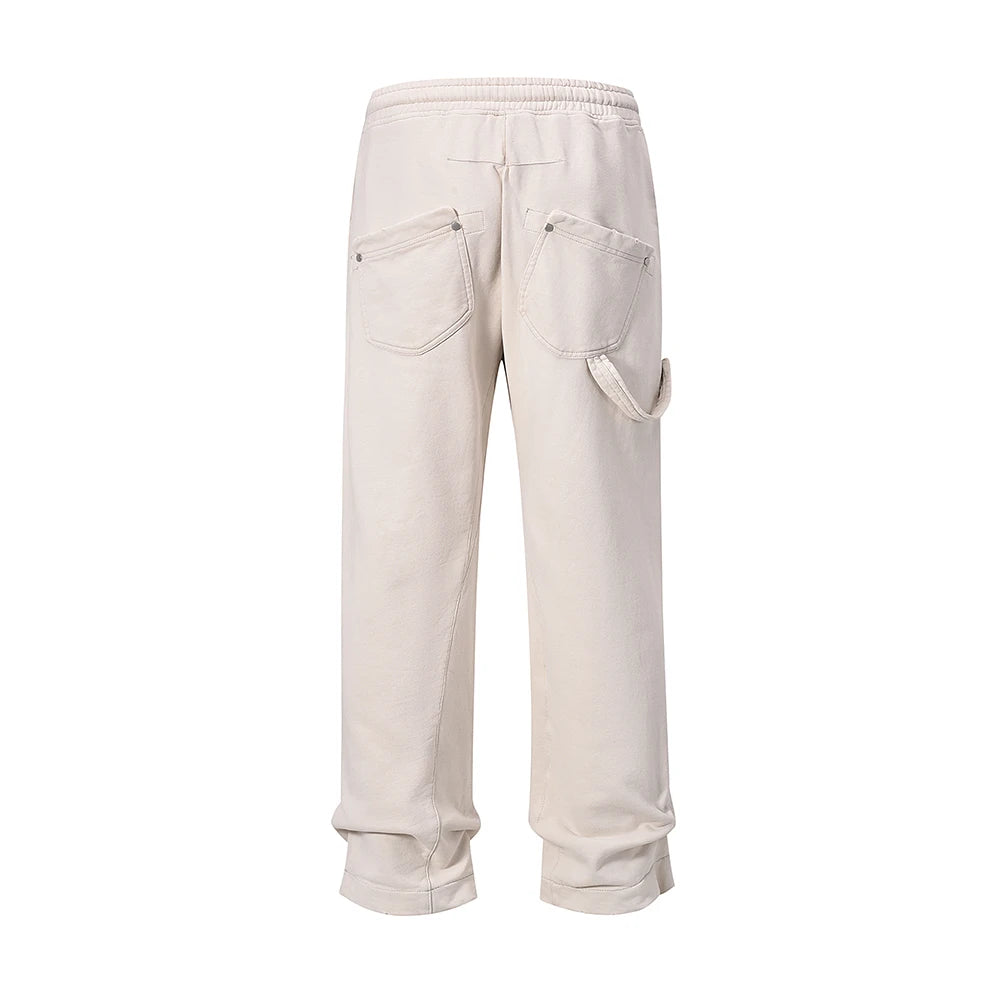 Streetwear Washed Vintage Solid Baggy Joggers Sweatpants Mens and Womens Straight Pocket Loose Casual Drawstring Trousers Street King Limited
