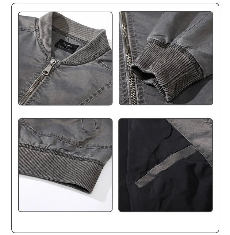 men streetwear fashion hip hop loose casual plus size cargo baseball jacket cityboy spring autumn bomber coat man outerwear unique cargo style 742