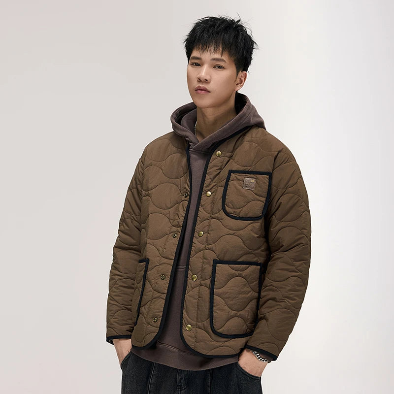 autumn winter quilted jacket men thick plaid blazer jacket commuter man business streetwear fashion suit coat outerwear urban fashion pants
