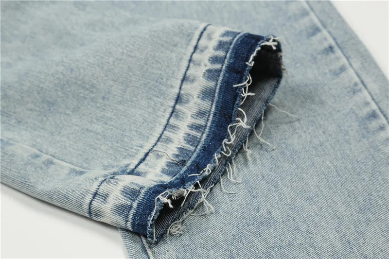 fashion back letters embroidery denim jeans mens casual zipper straight harajuku jean trouser hip hop streetwear pants joggers unique joggers style 4454