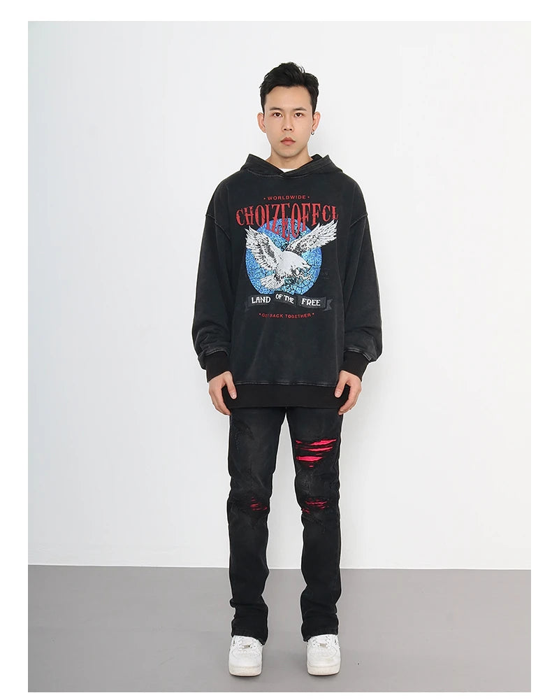 knee ripped patchwork jeans for men hip hop skinny biker taped jean trouser slim fit black denim pants fashion streetwear jogger unique joggers style 2011