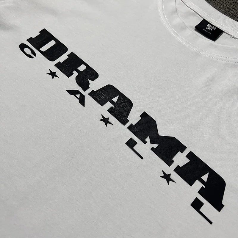 2024ss Drama Call T-shirt Men Women 1:1 High Quality Stars Letter Print Fashion Street Lovers Casual Tops Tee Street King Limited