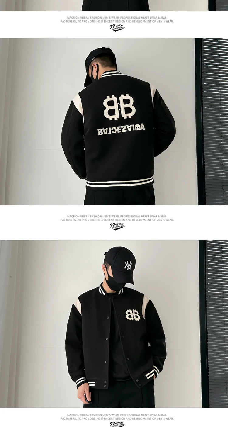 men thicken quilted baseball jacket women streetwear fashion hip hop loose casual padded cotton parkas coat unisex outerwear unique default style 1410