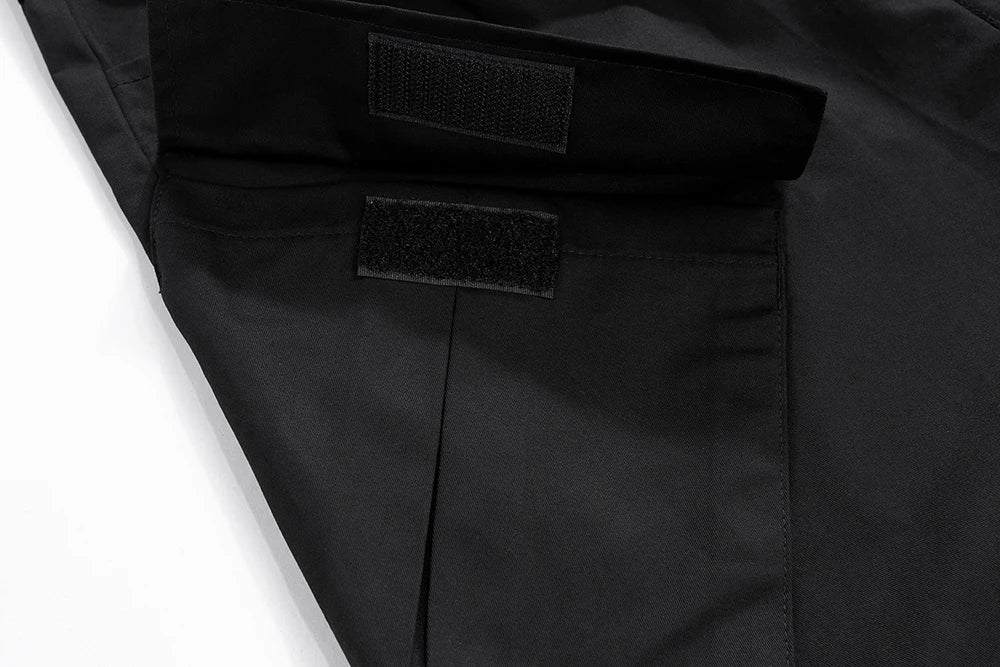 high street multi pokcets functional wide leg cargo pants unisex black straight baggy y2k overalls oversized loose trousers unique cargo style 437