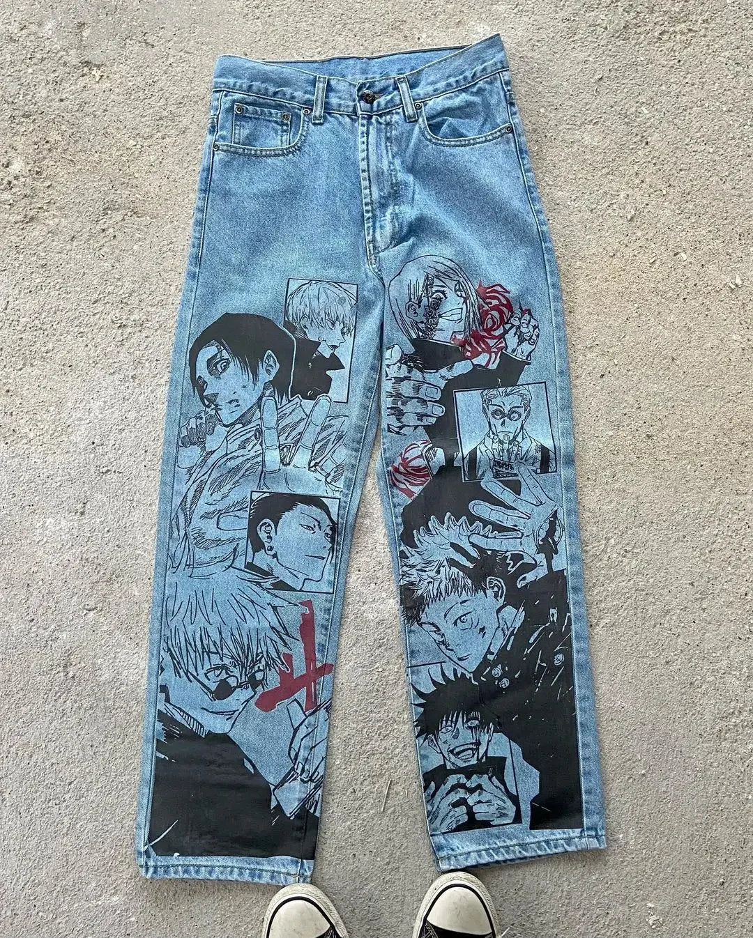 Y2K Harajuku Next Drop Streetwear Jeans for Men Wide Trouser Graphic New Women High Waist wide leg Pants y2k men clothing Street King Limited