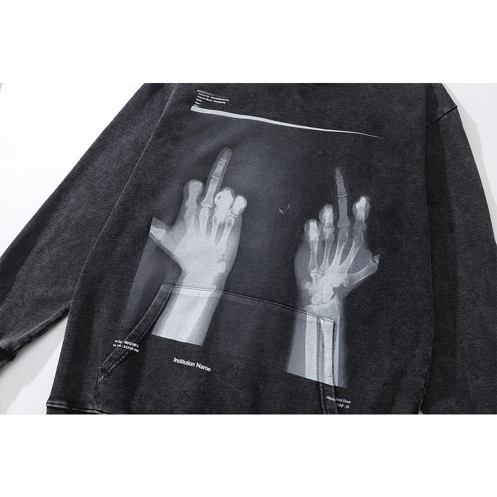 "Both Hands" Unisex Men Women Streetwear Graphic Hoodie Daulet Apparel