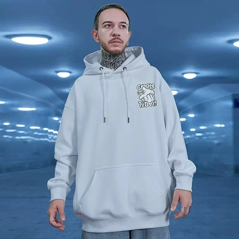 Animecore Statement Graphic Hoodie Layering Essential