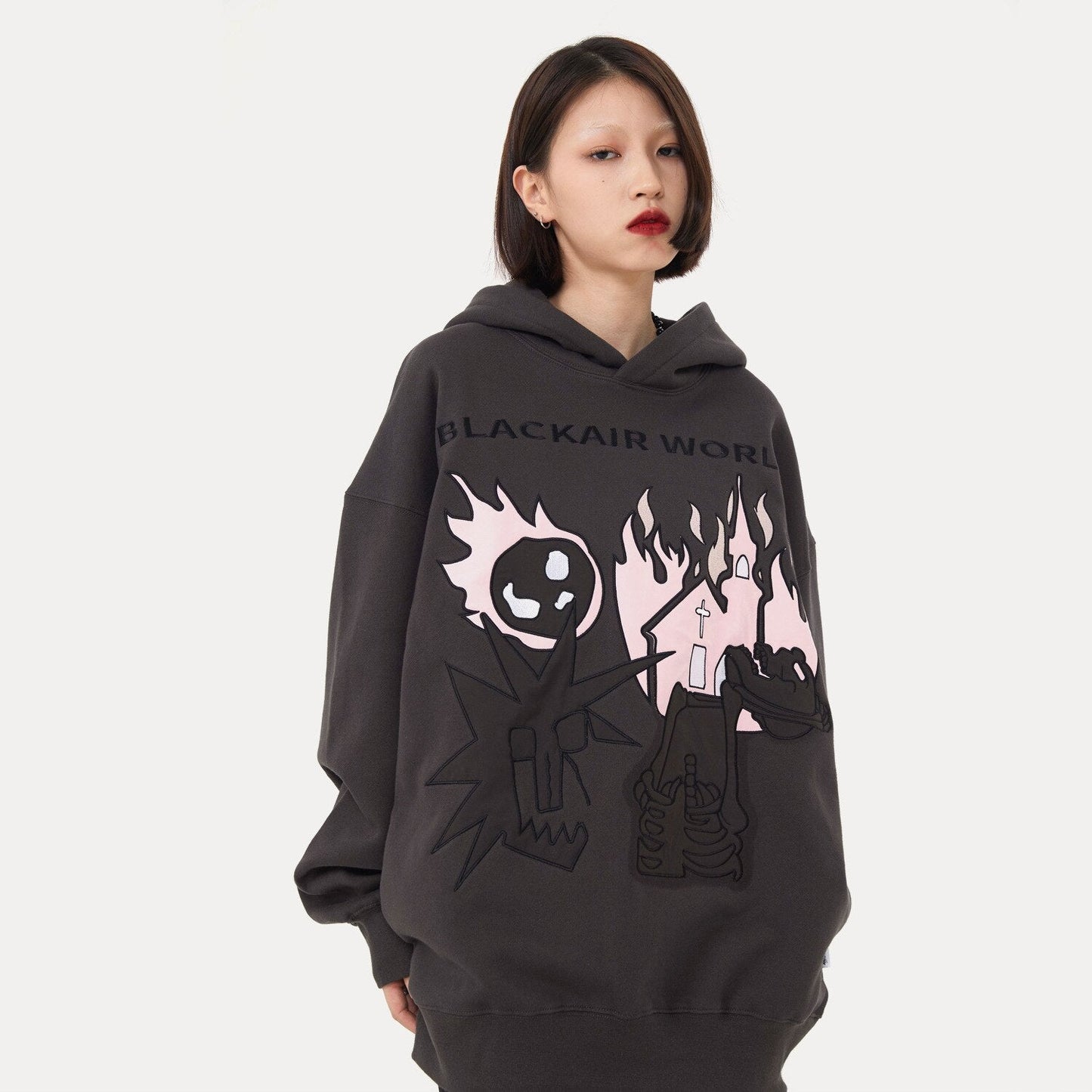 "Burning Up" Unisex Men Women Streetwear Graphic Hoodie Daulet Apparel