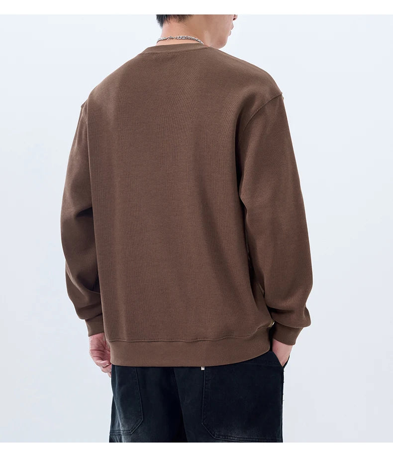 Men Handsome Splice Embroidery Fashion Loose Casual Pullover Sweatshirt Spring Autumn Plus Size Hoodies for Man Clothing Street King Limited