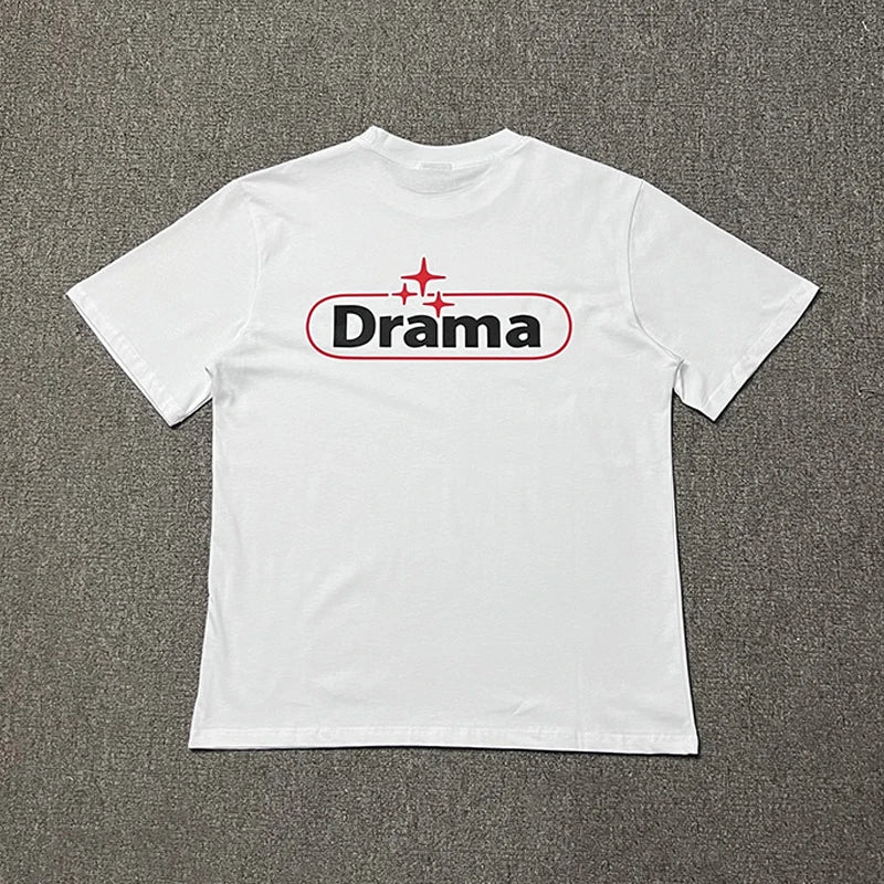 2024ss Drama Call T-shirt Men Women 1:1 High Quality Stars Letter Print Fashion Street Lovers Casual Tops Tee Street King Limited