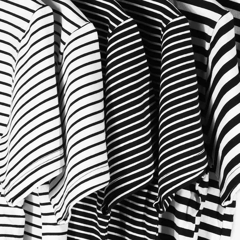 Japanese Vintage Nostalgic Striped T-Shirts For Men And Women Short-Sleeved Cotton Men's Loose Half-Sleeved Sea Soul Shirt Street King Limited