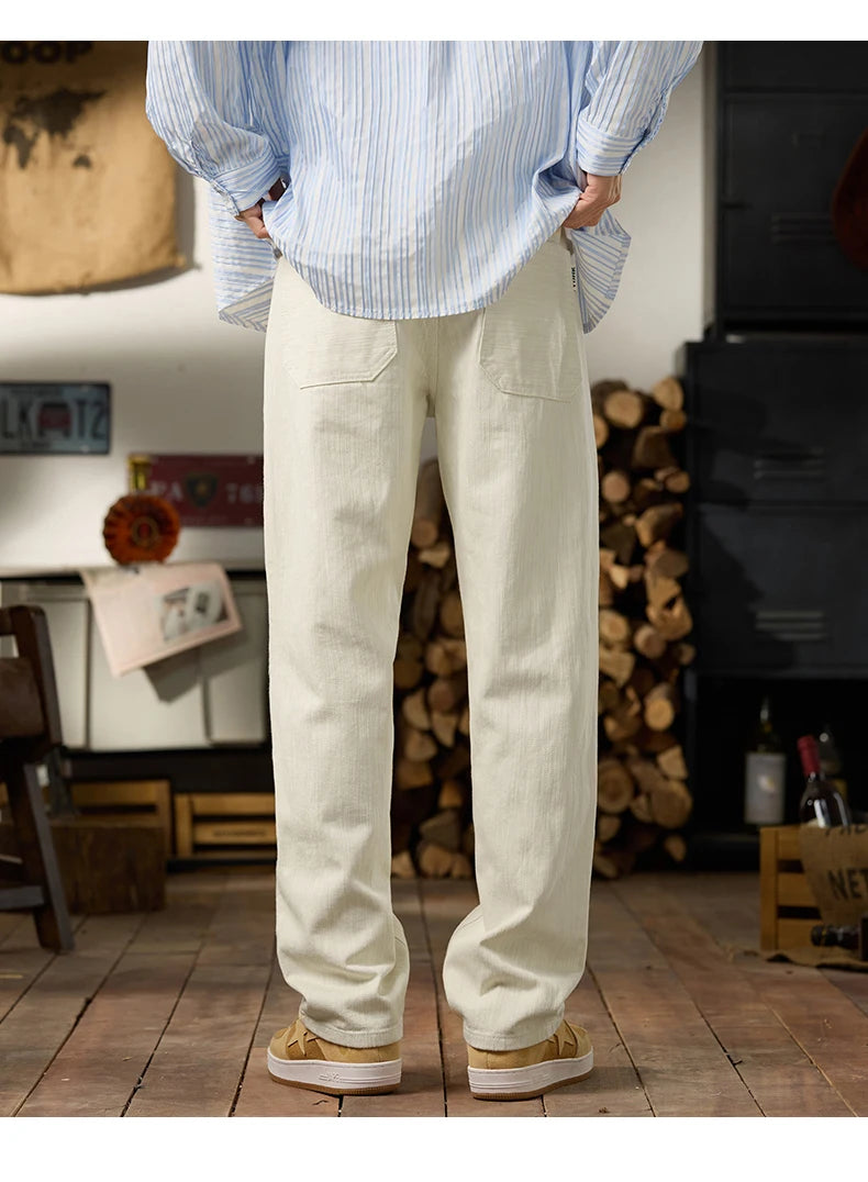 men classic fashion vintage casual loose plus size 28 42 straight white soft denim jeans pant cityboy jeans long trousers man unique jeans style 1997