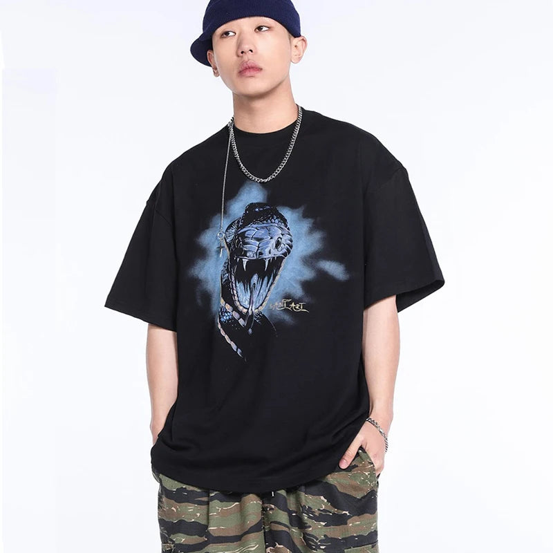Summer New SAINT T-shirt Chaopai 3D Steel Nails Direct Spray Printing Cotton Loose Casual Men Woman Top Tees Street King Limited