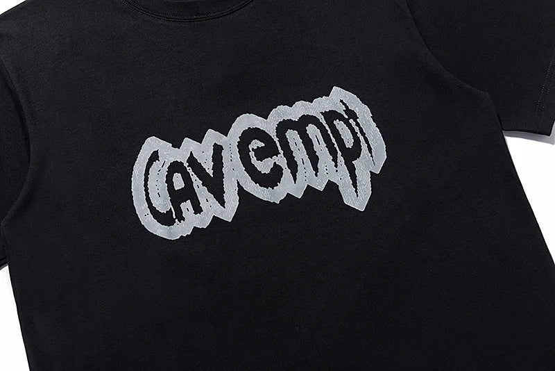 High Quality CAVEMPT Tops Tee Phantom Letter Printing Classic All-match Men Woman Loose O-Neck Summer C.E T Shirt Street King Limited