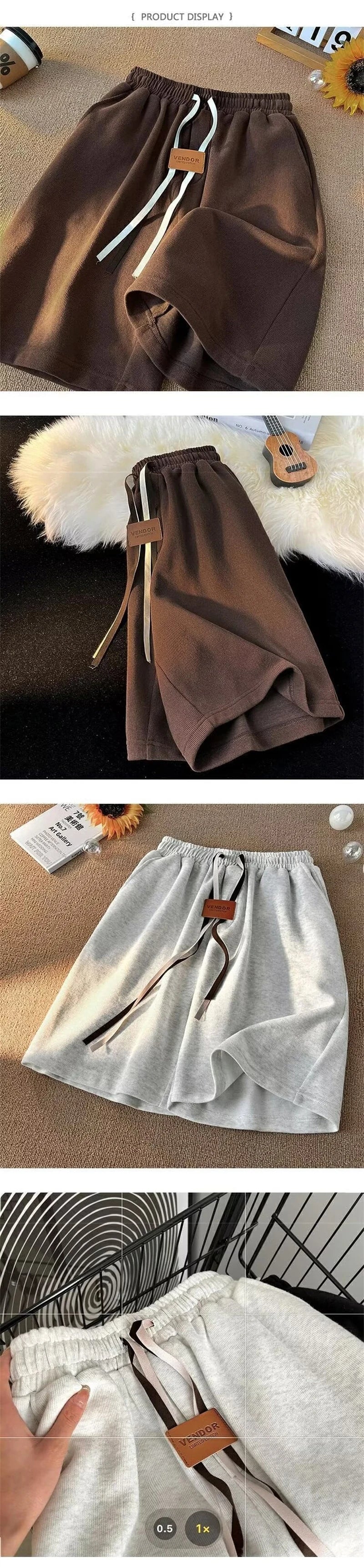 summer y2k shorts for men casual gym basketball baggy short sweatpants appliques drawstring solid color bermuda masculina unique joggers style 3772