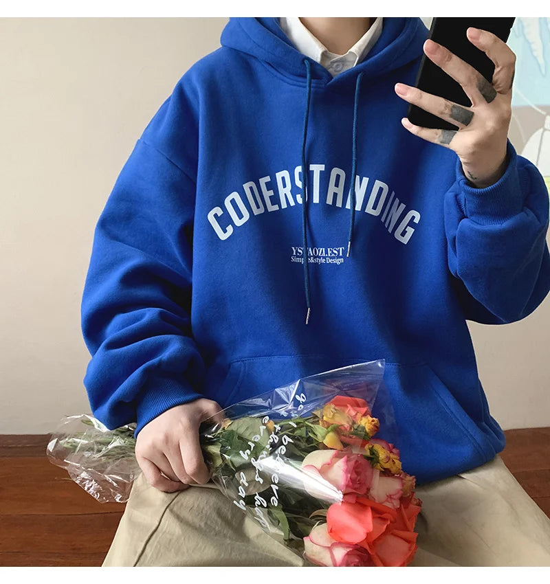 Autumn Men's Letter Design Printed Pullovers Hoodies Y2K Vintage Streetwear Hoody Sweatshirts Casual Fleece Oversize Hoodie Street King Limited