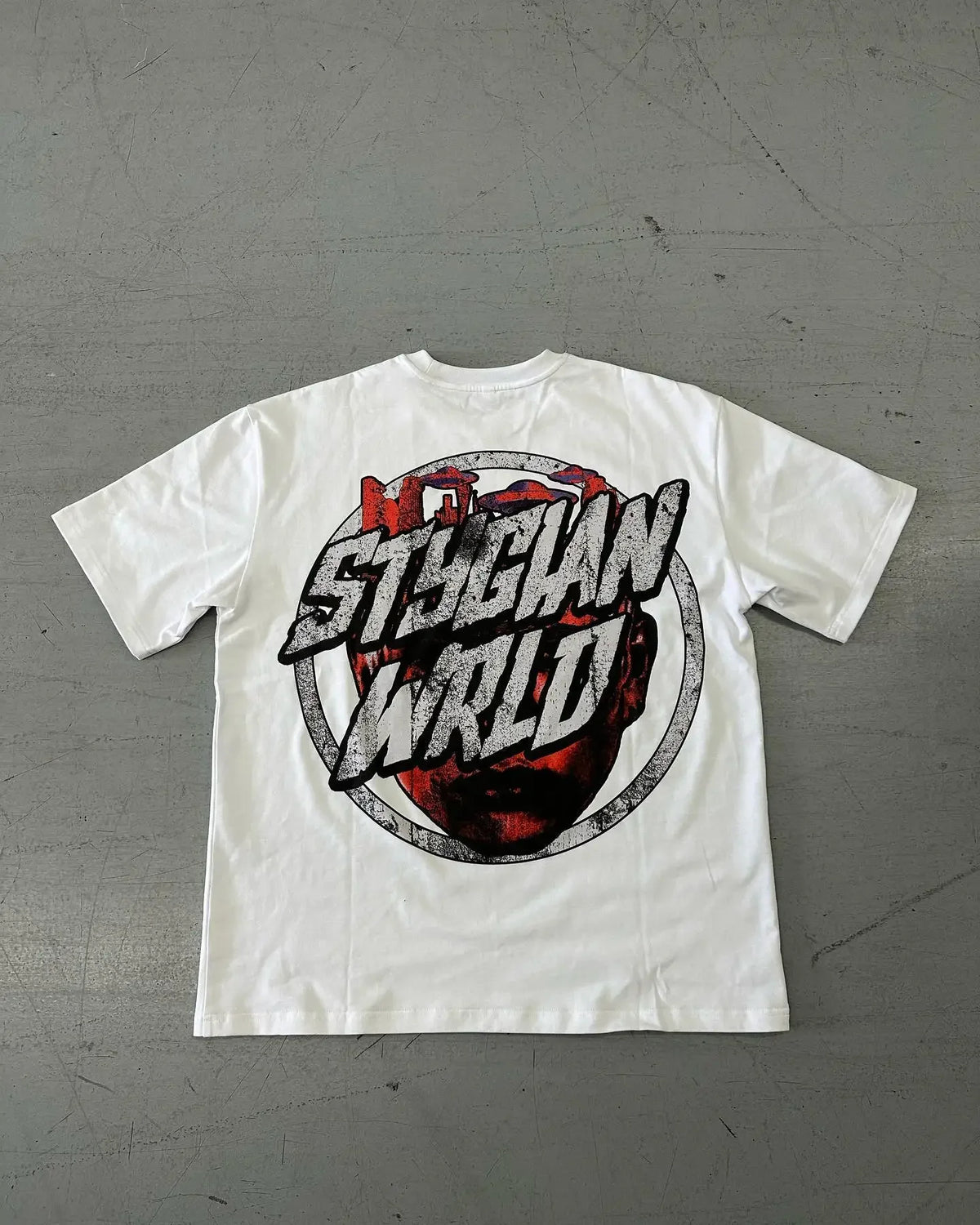 y2k Fashion Gothic Weird Letter Pattern Oversized T-Shirt Short Sleeve Men's Retro Harajuku Loose Round Neck Versatile Brand Top Street King Limited