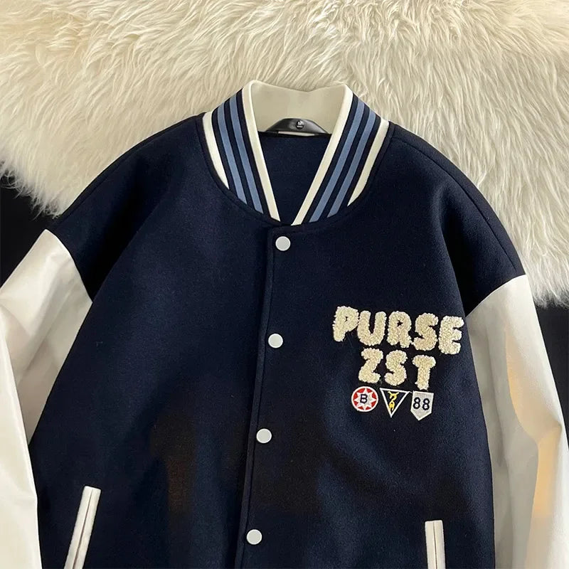 bomber jacket men women high quality suede fabric ins hip hop streetwear varsity jackets new brand baseball coat unique default style 5097