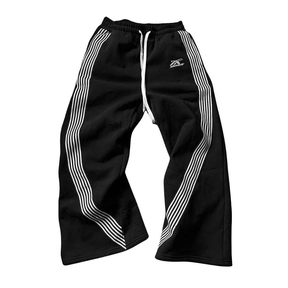 y2k version striped straight leg baggy pants high waisted sweatpants streetwear and minimalist vintage striped casual men pants sporty tapered joggers