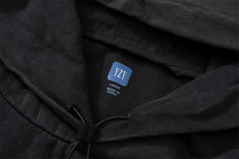 Autumn And Winter KANYE High Street YZY Pure Cotton Loose Men's And Women's Large Charge Shirts Street King Limited
